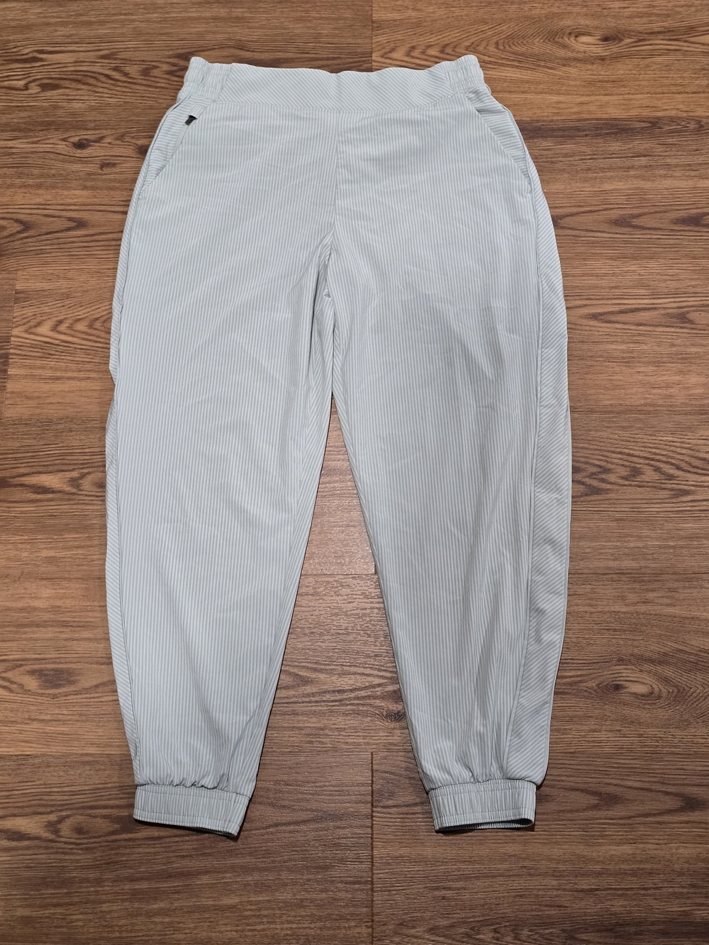 Athleta Light Blue Pinstripe Women's Jogger Pants